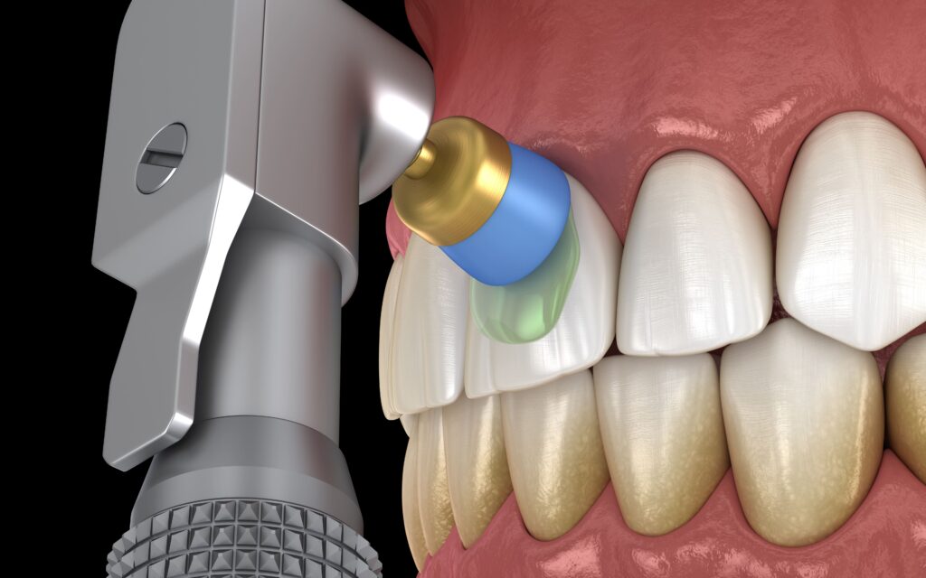 applying fluoride to the teeth